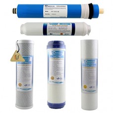 IDS Home 5 Stage Reverse Osmosis RO Water Filters Replacement Set with 50 GPD Membrane - B014U9Y1YW